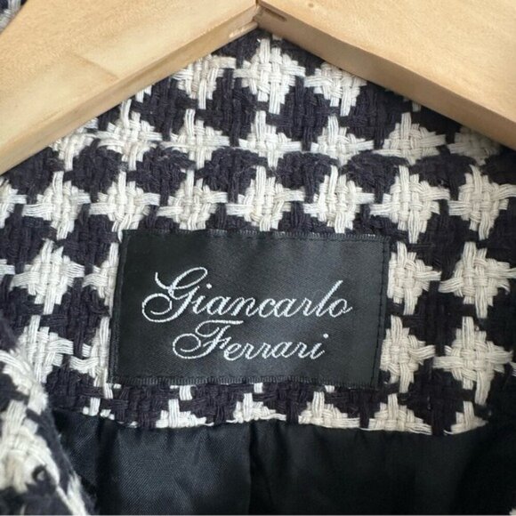 Giancarlo Ferrari Houndstooth Full ZipJacket Size 4 - Picture 11 of 11